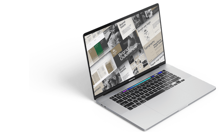 visuel d'un ordinateur avec une charte graphique