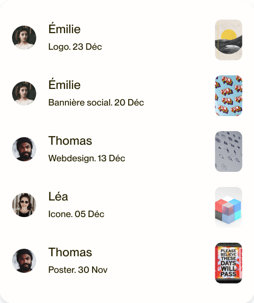 Fonctionnalité du design illimité à la demande