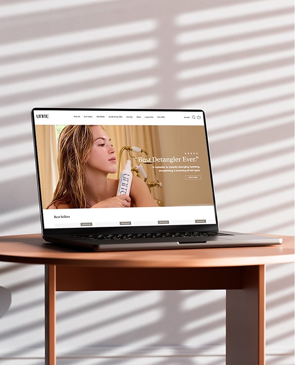 vuidesign | Web design studio 13 Migration e-commerce Shopify et expertise SEO par Vuidesign – Projet Unite Hair