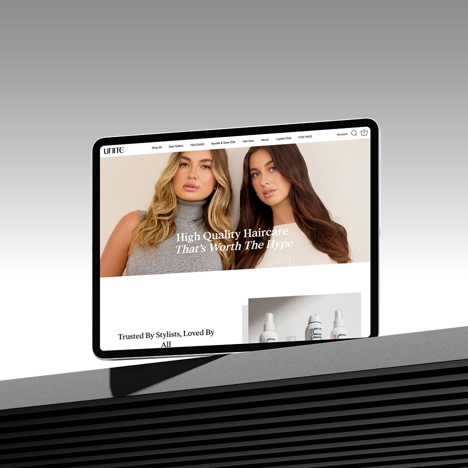Unite 5 Interface e-commerce page about