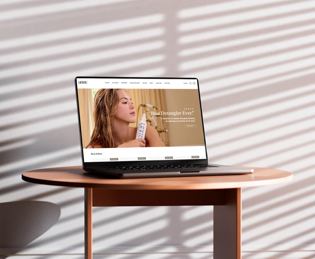 Aperçu du projet Unite réalisé par le studio web design expert Vuidesign