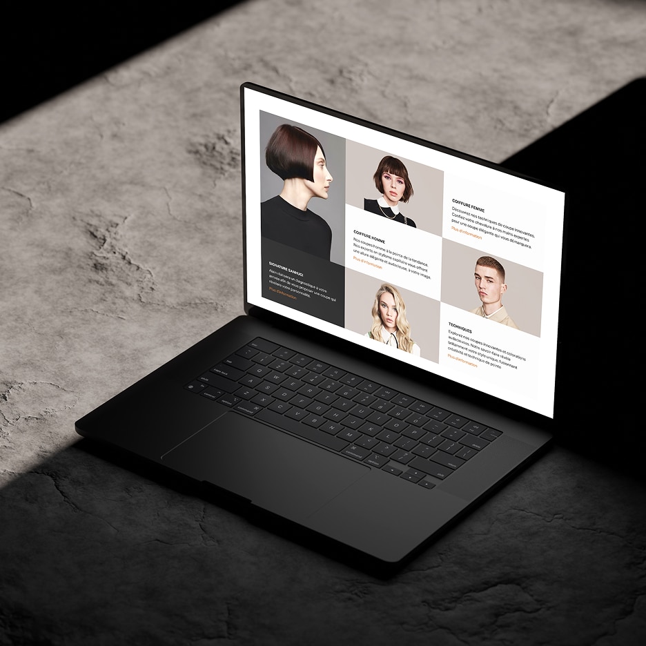 Expérience utilisateur fluide et responsive pour le studio Sanhugi.