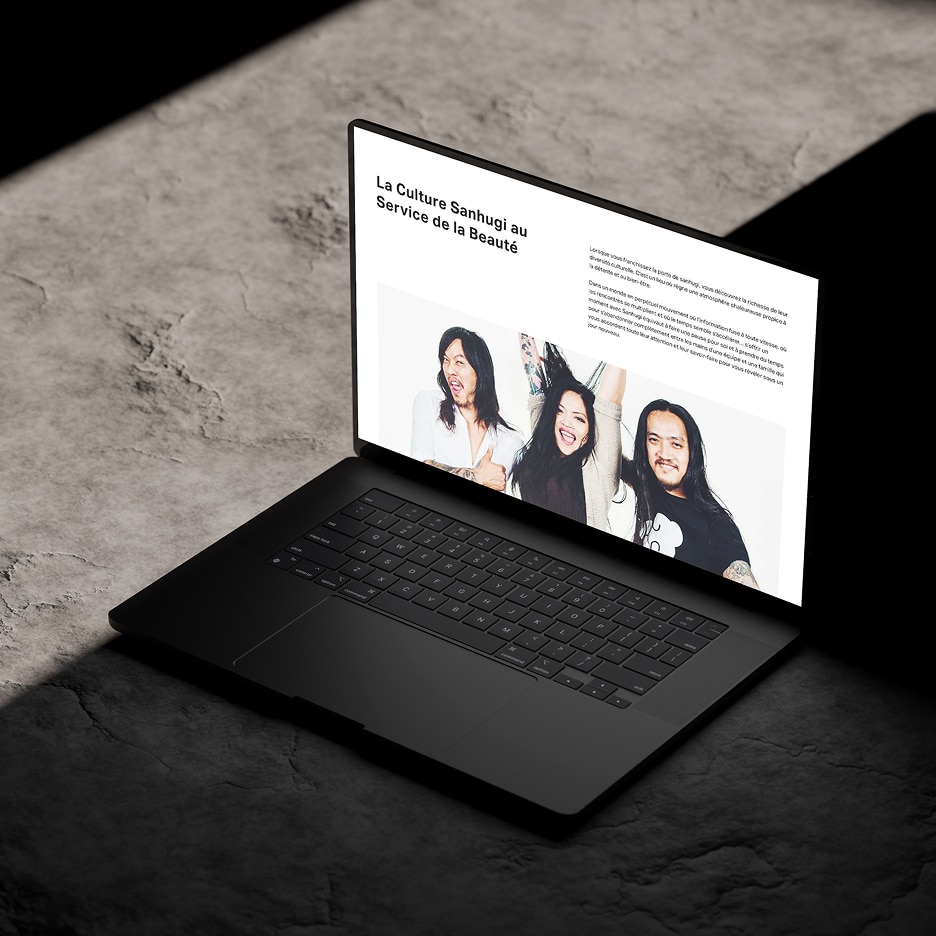 Identité visuelle experte alliant esthétique brute et raffinement.