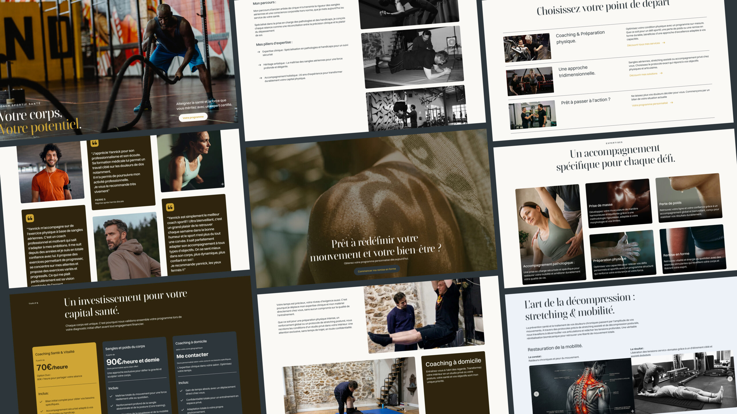 Interface web de Yannick Legrain