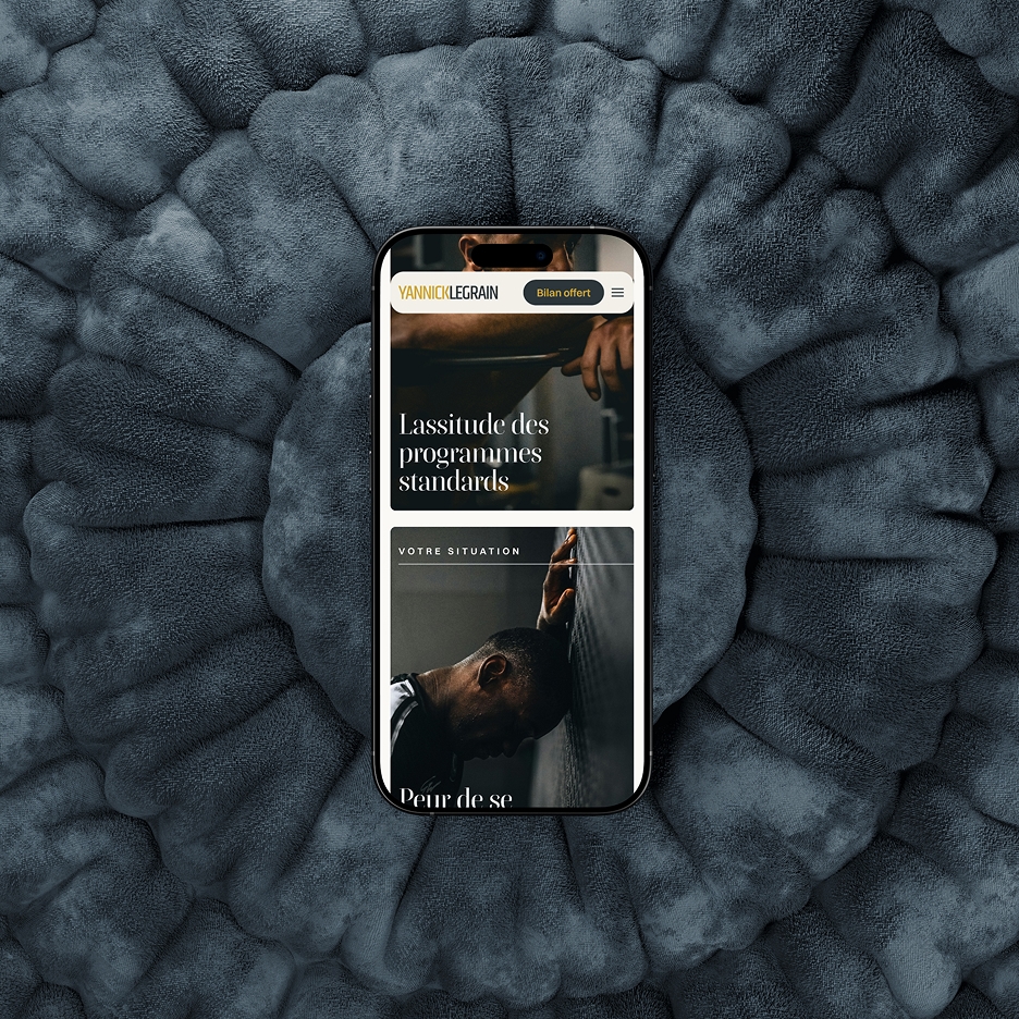Présentation mobile des douleurs du site de Yannick Legrain